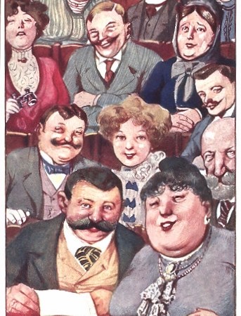 Theatre audience laughing