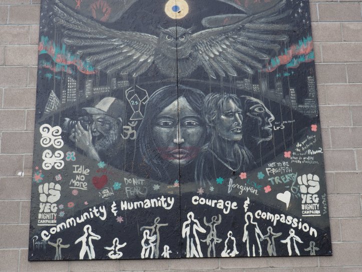Mural near Maskihkîy Âcimowin / Medicine Stories, 118 Avenue, Edmonton, Alberta