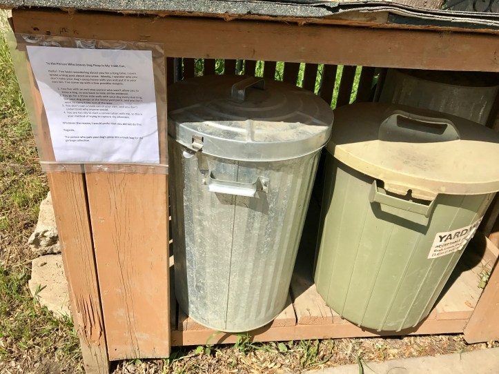 Note and Garbage Cans